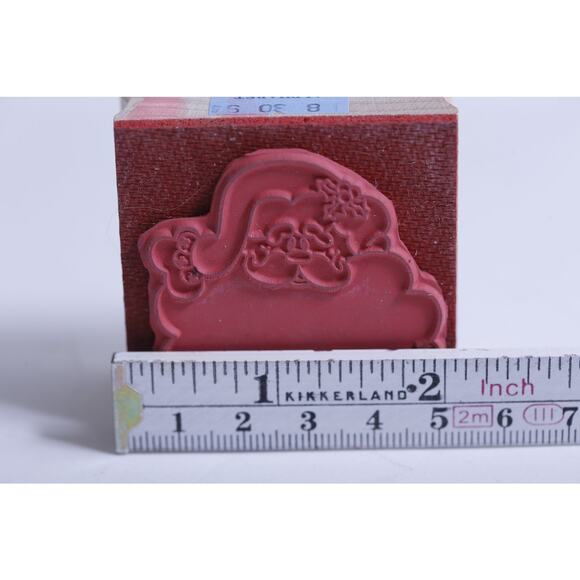 Santa Claus Face with Big Beard, Message Stamp, Winter, Christmas - Picture 3 of 3